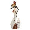 Dekorace figura Afričanka Imara s nádobou 1ks, 7,5x12x32 cm