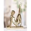 Dekorace figura baletka zlatá, 6x12x18,5 cm