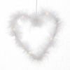Závěsné srdce s LED osvícením bílé, 20-28 cm