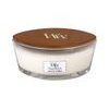 Woodwick - White Tea & Jasmine sviečka loď, 453.6 g
