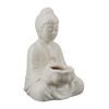 Porcelánová dekorace Buddha bílý, 7x11 cm
