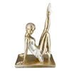 Dekorace figura baletka zlatá, 6x12x18,5 cm