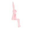 Velikonoční dekorace semišový sedící zajíc světle růžový, 18x20x62 cm