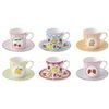 Porcelánové šálky s podšálky na espresso 6ks Fruit Mania 100ml, Easy Life