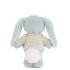 Plyšový zajíček v triku Bouncy Bunny modrý, 15 cm