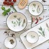 Porcelánový dezertní talíř Herbarium 21 cm, Easy Life