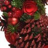 Vánoční dekorace věnec červený, 8,5x34 cm