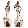 Dekorace figura Afričanka Imara s nádobou 1ks, 7,5x12x32 cm