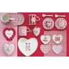 Porcelánová sada hrnek 320ml a keramické srdíčko na zavěšení 7x10cm Cuoricini, Easy Life