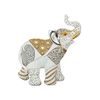 Dekorace slon Morani bílo-zlatý, 10x24x26 cm