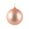 Vánoční skleněná ozdoba koule matná broskvová, 15 cm