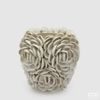 Keramická váza Chakra Conchiglie mušle krémová, 29,5x26,5 cm