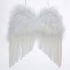 Závěsná andělská křídla Fay z peří bílá, 28-34 cm