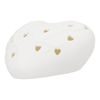 Porcelánová dekorace srdce s LED osvětlením bílé, 8,5x10x5 cm