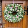 Jarní dekorace věnec na dveře jarní kvítí, 65-70cm