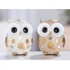 Dekorace figurka sova Midas bílá/hnědá 1ks, 6x9,5x12 cm
