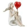 Dekorace figura žena s balónky 1ks, 6,5x9,5x23,5 cm