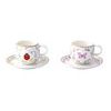 Porcelánová sada šálek s podšálkem na espresso 2ks Fancy Garden Louka 120ml, Easy Life