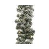 Vianočná umelá snehová girlanda Imperial s LED osvetlením zelená, 270x25 cm
