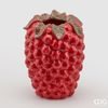 Keramická váza v tvare maliny červená, 34x26,5 cm