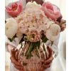 Křišťálová váza Maria růžová, 23x12 cm