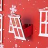 Vánoční dekorace adventní kalendář domeček, 45 cm