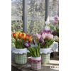Umelé kvety zväzok tulipánov 5ks žltá/oranžová 1ks, 26 cm