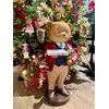 Vianočná dekorácia figúra medvedíka s knihou, 45x43x98 cm