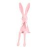 Velikonoční dekorace semišový sedící zajíc světle růžový, 18x20x62 cm