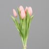 Umělá květina svazek tulipánů 5ks růžový, 31 cm