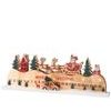 Vánoční dekorace adventní kalendář s autíčkem a LED osvětlením, 5x38x13 cm