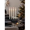 Christmas Chic sada kónických svíček bílo-zlatá 4ks 29x2cm, Villeroy & Boch