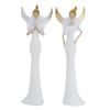 Dekorácia anjel Janine biely 1ks, 13x6x40 cm