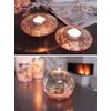 Vánoční skleněný svícen na čajovou svíčku Rosa, 4x11 cm