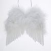 Závěsná andělská křídla Fay z peří bílá, 28-34 cm
