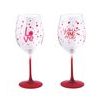Sada zdobených sklenic na víno 2ks Cuoricini 500ml, Easy Life