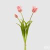 Umelá kvetina zväzok tulipánov ružový, 48 cm