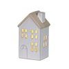 Keramická dekorace domeček s LED osvětlením, 6,2x7,4x12,7cm
