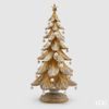 Vánoční dekorace stromeček s perlami zlatý, 46x22 cm