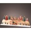 Vánoční dekorace adventní kalendář s autíčkem a LED osvětlením, 5x38x13 cm