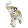 Dekorácia slon Morani bielo-zlatý, 10x24x26 cm