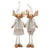 Vianočná dekorácia figúrka soba Renna bielo-béžová 1ks, 80cm