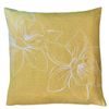 Poťah na vankúš Empress žltý s vyšívanými kvetmi 40x40cm, Sander