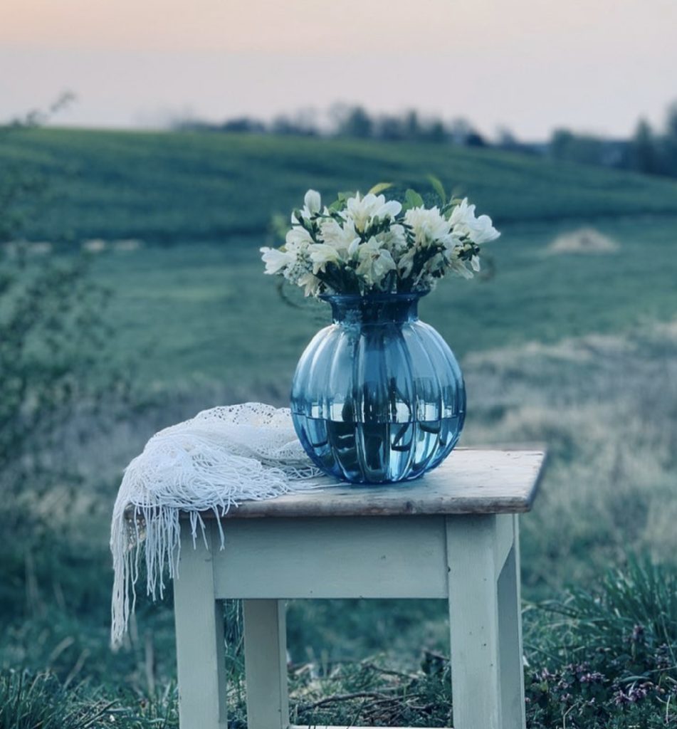 Homedesignshop.sk - Krištáľová váza Maria modrá, 23x12 cm - RADUACRYSTAL -  Vázy a mísy - Bytové doplnky - Eshop s interiérovými doplnkami