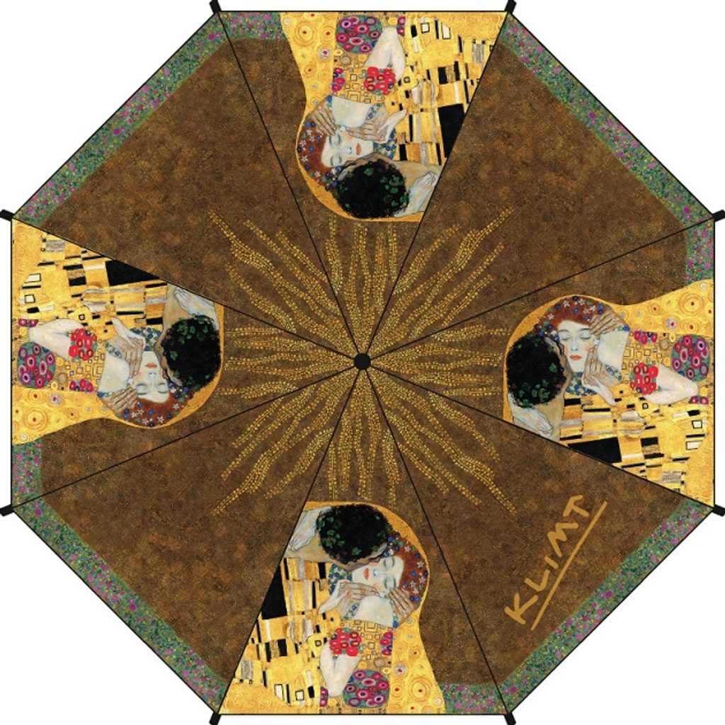 Homedesignshop.cz - Skládací deštník The Kiss - Gustav Klimt, Ø 90cm -  PLUMERIA - Deštníky - Osobní doplňky - Eshop s interierovými doplňky
