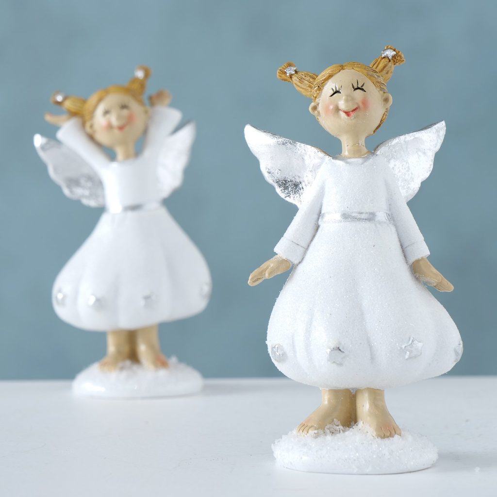 Homedesignshop.cz - Vánoční figurka anděl Carmenia 7x5x13cm, 1ks - BOLTZE -  Andělé - Vánoce - Eshop s interierovými doplňky