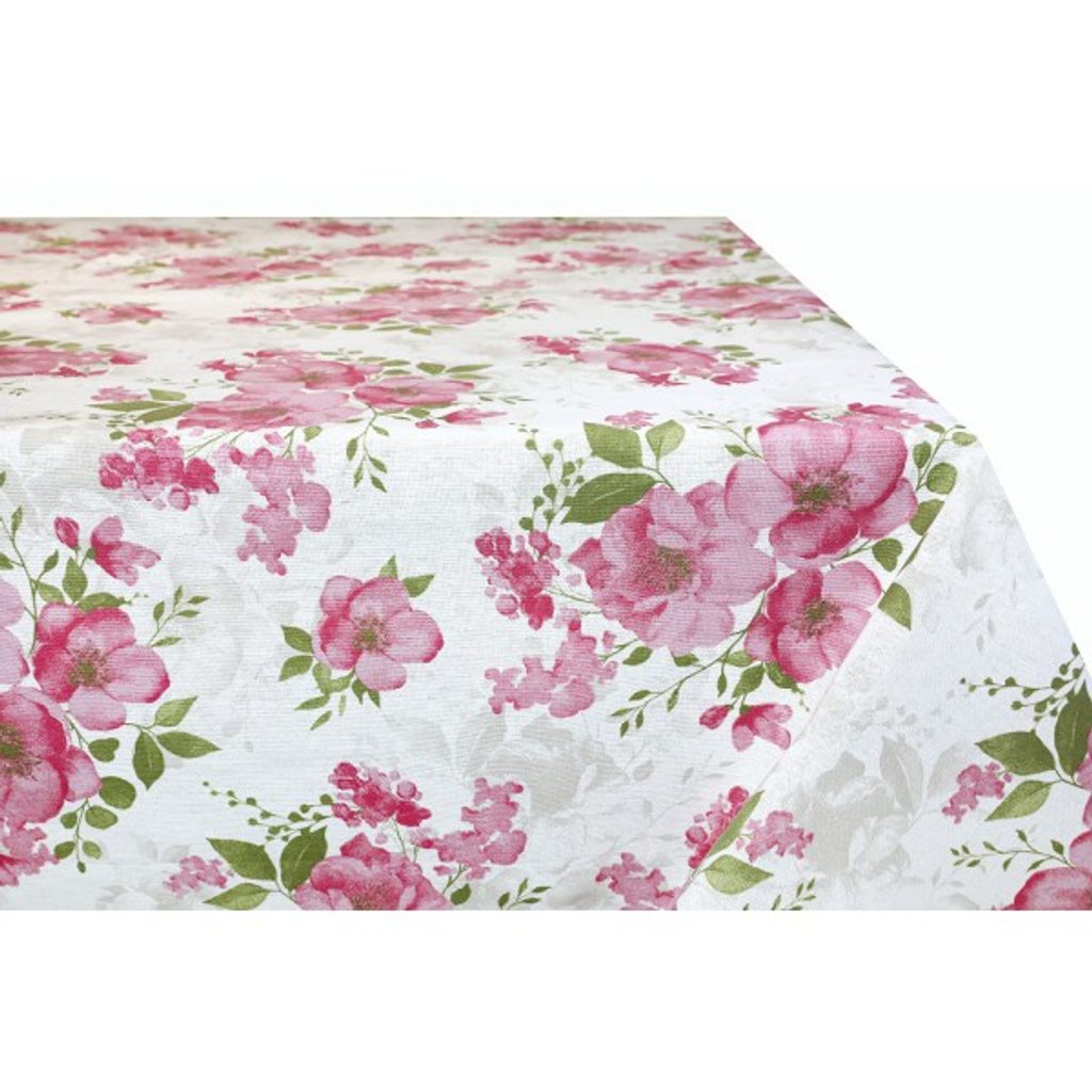 Homedesignshop.cz - Ubrus na stůl růže růžová 90x90 cm - MONDO ITALY -  Ubrusy - Bytový textil - Eshop s interierovými doplňky
