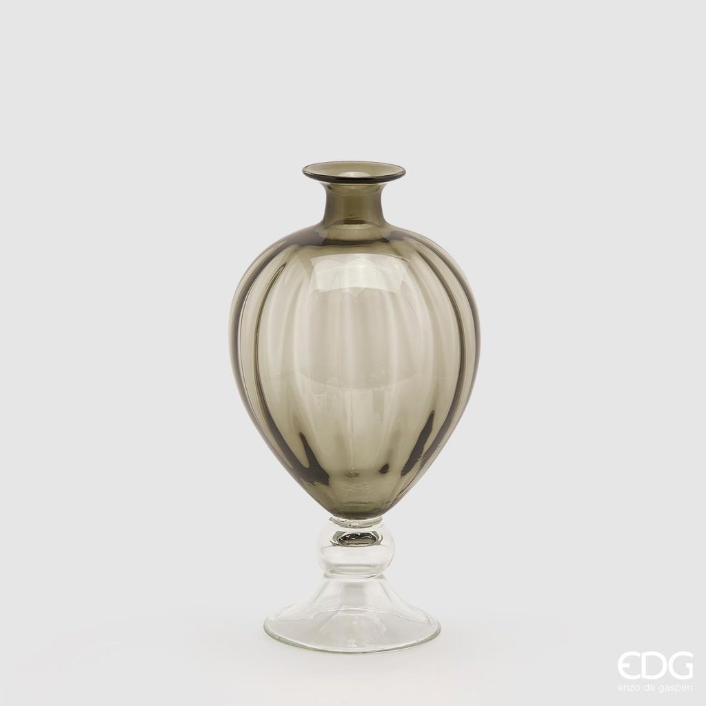Homedesignshop.cz - Skleněná váza Anfora kouřová, 38x20 cm - EDG - Vázy a  mísy - Bytové doplňky - Eshop s interierovými doplňky
