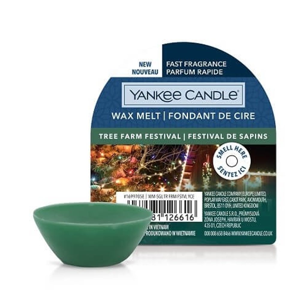 Homedesignshop.cz - Yankee Candle - vonný vosk Tree Farm Festival 22 g - YANKEE  CANDLE - Vonné vosky - Aromalampy, Bytové vůně - Eshop s interierovými  doplňky