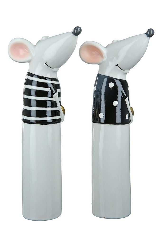 Homedesignshop.sk - Porcelánová dekorácia myš Loving biela 1ks, 6x15x7 cm -  GILDE - Dekorácie - Bytové doplnky - Eshop s interiérovými doplnkami